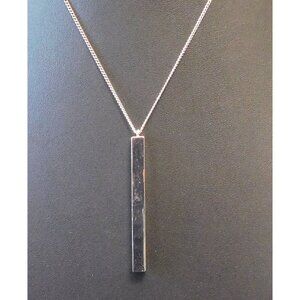 Charming Charlie Modern Silver Tone Pillar Necklace
